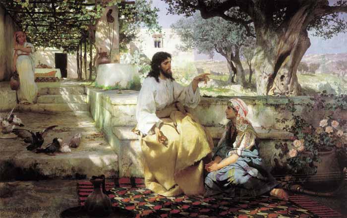 Henryk Siemiradzki Christ with Martha and Maria, France oil painting art